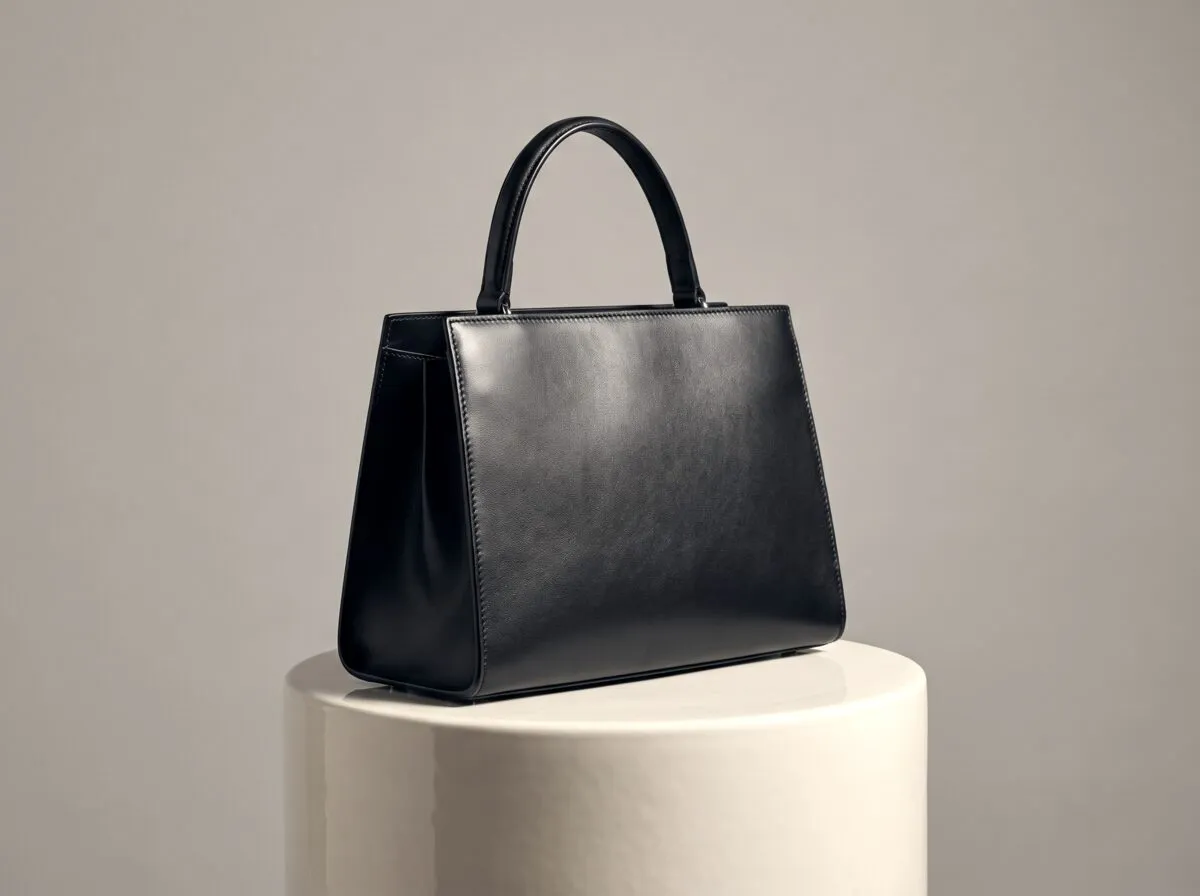 Leather bag before and after treatment