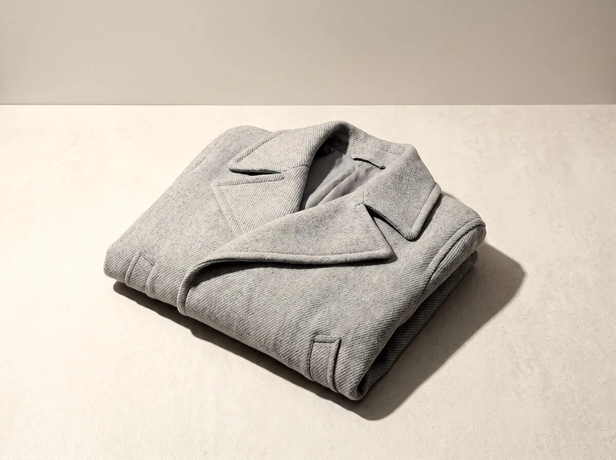 Wool coat before and after treatment